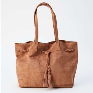 Brown suede bag